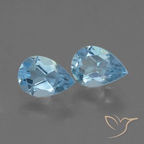 Pedras preciosas de Topázio Azul Suíço natural de 1.66 ct, Formato de pêra, VVS-VS