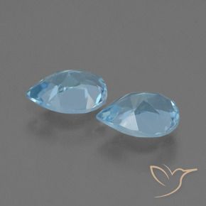 Pedras preciosas de Topázio Azul Suíço natural de 1.66 ct, Formato de pêra, VVS-VS