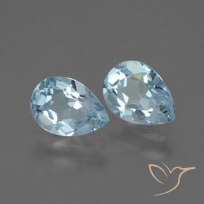 Pedras preciosas de Topázio Céu azul natural de 1.64 ct, Formato de pêra, VVS-VS
