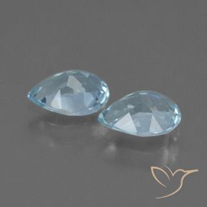 Pedras preciosas de Topázio Céu azul natural de 1.64 ct, Formato de pêra, VVS-VS