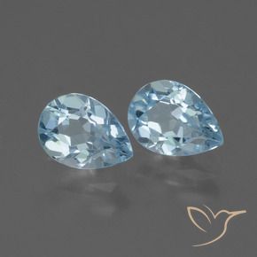 Pedras preciosas de Topázio Céu azul natural de 1.69 ct, Formato de pêra, VVS-VS