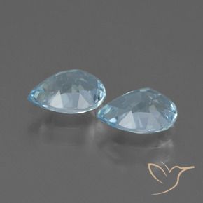 Pedras preciosas de Topázio Céu azul natural de 1.69 ct, Formato de pêra, VVS-VS