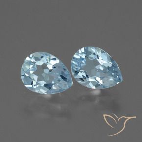 Pedras preciosas de Topázio Céu azul natural de 1.70 ct, Formato de pêra, VVS-VS