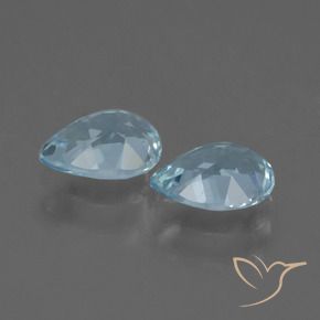 Pedras preciosas de Topázio Céu azul natural de 1.70 ct, Formato de pêra, VVS-VS