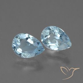 Pedras preciosas de Topázio Céu azul natural de 1.72 ct, Formato de pêra, VVS-VS