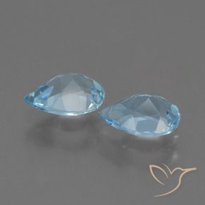 Pedras preciosas de Topázio Céu azul natural de 1.65 ct, Formato de pêra, VVS-VS