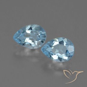 Pedras preciosas de Topázio Céu azul natural de 1.49 ct, Formato de pêra, VVS-VS
