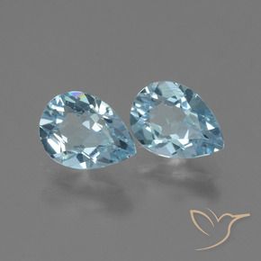 Pedras preciosas de Topázio Céu azul natural de 1.75 ct, Formato de pêra, VVS-VS