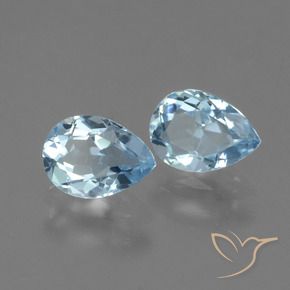Pedras preciosas de Topázio Céu azul natural de 1.61 ct, Formato de pêra, VVS-VS