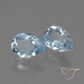 Pedras preciosas de Topázio Céu azul natural de 1.69 ct, Formato de pêra, VVS-VS