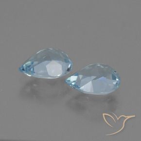 Pedras preciosas de Topázio Céu azul natural de 1.63 ct, Formato de pêra, VVS-VS