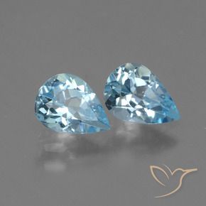 Pedras preciosas de Topázio Céu azul natural de 1.51 ct, Formato de pêra, VVS-VS