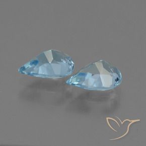 Pedras preciosas de Topázio Céu azul natural de 1.51 ct, Formato de pêra, VVS-VS
