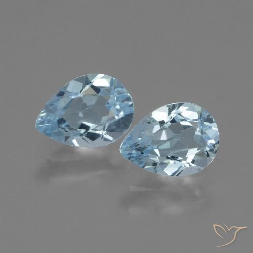 1.71ctw Natural Céu azul Topázio, Formato de pêra, VVS-VS