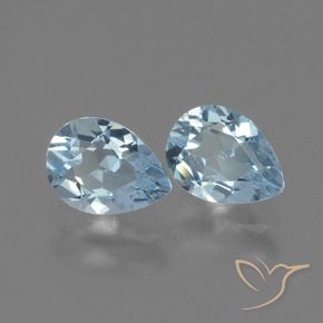 Pedras preciosas de Topázio Céu azul natural de 1.71 ct, Formato de pêra, VVS-VS