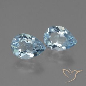 Pedras preciosas de Topázio Céu azul natural de 1.69 ct, Formato de pêra, VVS-VS