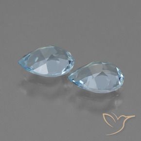 Pedras preciosas de Topázio Céu azul natural de 1.69 ct, Formato de pêra, VVS-VS