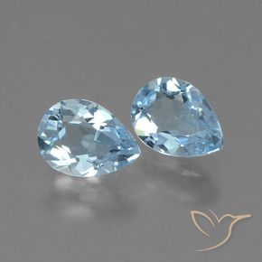 Pedras preciosas de Topázio Céu azul natural de 1.65 ct, Formato de pêra, VVS-VS