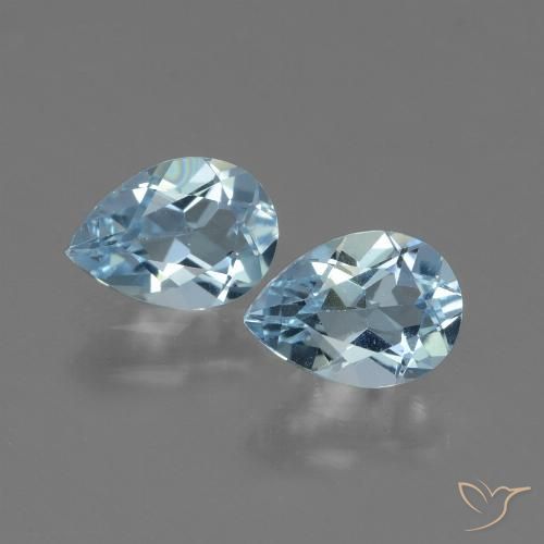 1.61ctw Natural Céu azul Topázio, Formato de pêra, VVS-VS