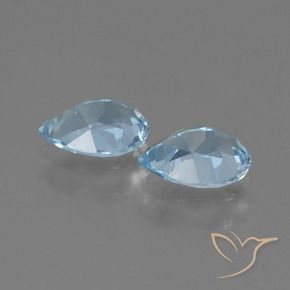 Pedras preciosas de Topázio Céu azul natural de 1.61 ct, Formato de pêra, VVS-VS