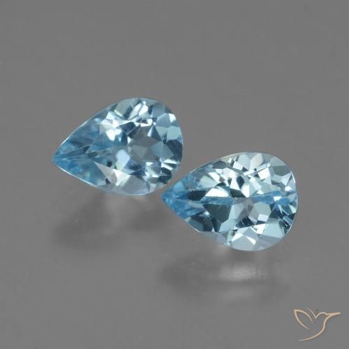 1.55ctw Natural Azul Suíço Topázio, Formato de pêra, VVS-VS