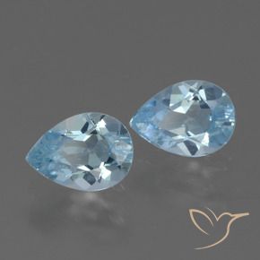 Pedras preciosas de Topázio Céu azul natural de 1.66 ct, Formato de pêra, VVS-VS