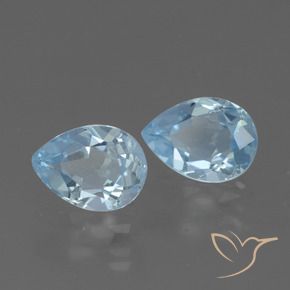 Pedras preciosas de Topázio Céu azul natural de 1.58 ct, Formato de pêra, VVS-VS