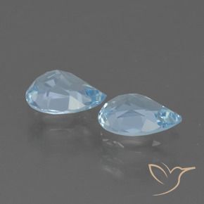 Pedras preciosas de Topázio Céu azul natural de 1.58 ct, Formato de pêra, VVS-VS