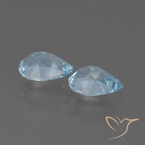 Pedras preciosas de Topázio Céu azul natural de 1.58 ct, Formato de pêra, VVS-VS