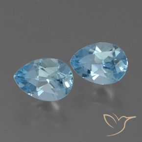 Pedras preciosas de Topázio Azul Suíço natural de 1.72 ct, Formato de pêra, VVS-VS