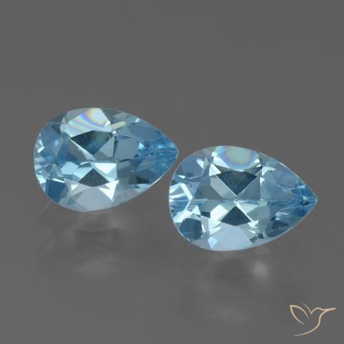 1.77ctw Natural Azul Suíço Topázio, Formato de pêra, VVS-VS
