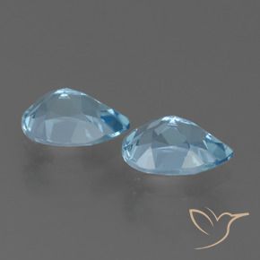 Pedras preciosas de Topázio Azul Suíço natural de 1.77 ct, Formato de pêra, VVS-VS