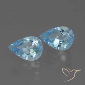 Pedras preciosas de Topázio Céu azul natural de 1.55 ct, Formato de pêra, VVS-VS