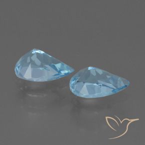Pedras preciosas de Topázio Céu azul natural de 1.55 ct, Formato de pêra, VVS-VS