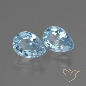 Pedras preciosas de Topázio Céu azul natural de 1.79 ct, Formato de pêra, VVS-VS