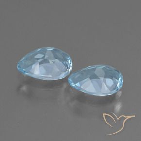 Pedras preciosas de Topázio Céu azul natural de 1.79 ct, Formato de pêra, VVS-VS