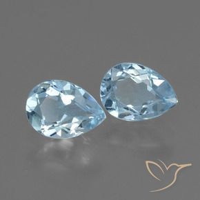 Pedras preciosas de Topázio Céu azul natural de 1.67 ct, Formato de pêra, VVS-VS