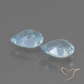 Pedras preciosas de Topázio Céu azul natural de 1.67 ct, Formato de pêra, VVS-VS