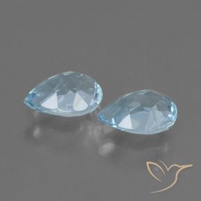 Pedras preciosas de Topázio Céu azul natural de 1.69 ct, Formato de pêra, VVS-VS
