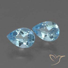 Pedras preciosas de Topázio Céu azul natural de 1.60 ct, Formato de pêra, VVS-VS