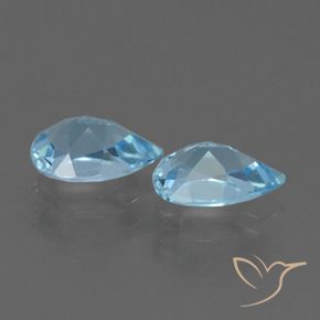 Pedras preciosas de Topázio Céu azul natural de 1.60 ct, Formato de pêra, VVS-VS