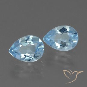 Pedras preciosas de Topázio Céu azul natural de 1.75 ct, Formato de pêra, VVS-VS