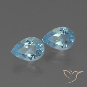 Pedras preciosas de Topázio Céu azul natural de 1.60 ct, Formato de pêra, VVS-VS