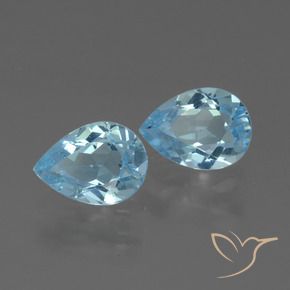 Pedras preciosas de Topázio Céu azul natural de 1.72 ct, Formato de pêra, VVS-VS