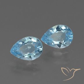 Pedras preciosas de Topázio Azul Suíço natural de 1.65 ct, Formato de pêra, VVS-VS