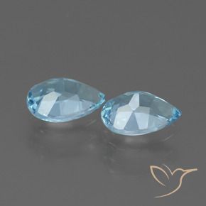 Pedras preciosas de Topázio Azul Suíço natural de 1.65 ct, Formato de pêra, VVS-VS