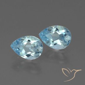 Pedras preciosas de Topázio Céu azul natural de 1.53 ct, Formato de pêra, VVS-VS