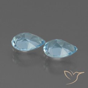 Pedras preciosas de Topázio Céu azul natural de 1.53 ct, Formato de pêra, VVS-VS