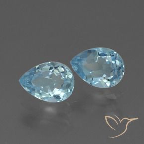 Pedras preciosas de Topázio Céu azul natural de 1.70 ct, Formato de pêra, VVS-VS