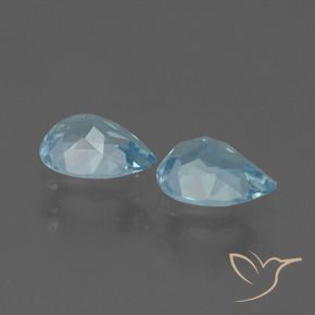 Pedras preciosas de Topázio Céu azul natural de 1.70 ct, Formato de pêra, VVS-VS